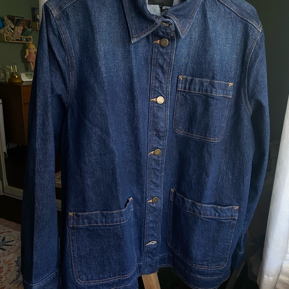 Banana Republic “Denim Chore Jacket” Dark Denim Utility Women’s Jacket